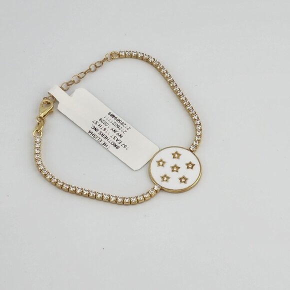 New Sterling Silver 925 Multi Star Link Bracelet – Modern Celestial Design - Picture 1 of 8